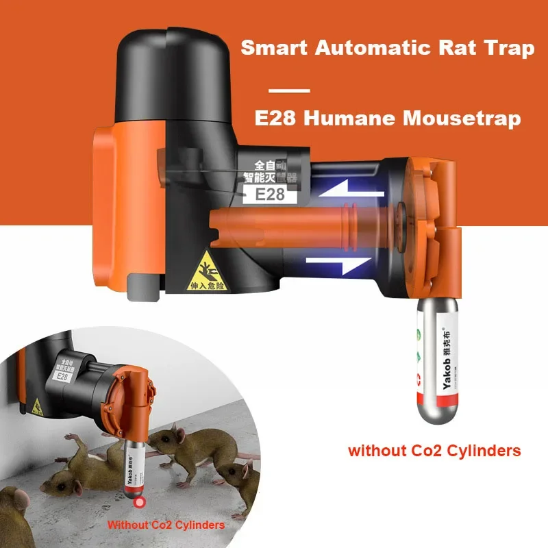 

Smart Automatic Rat Trap Kit Humane Mousetrap Home Mouse Trap Machine without Co2 Cylinders Non-Poisonous Mice Controller Pest