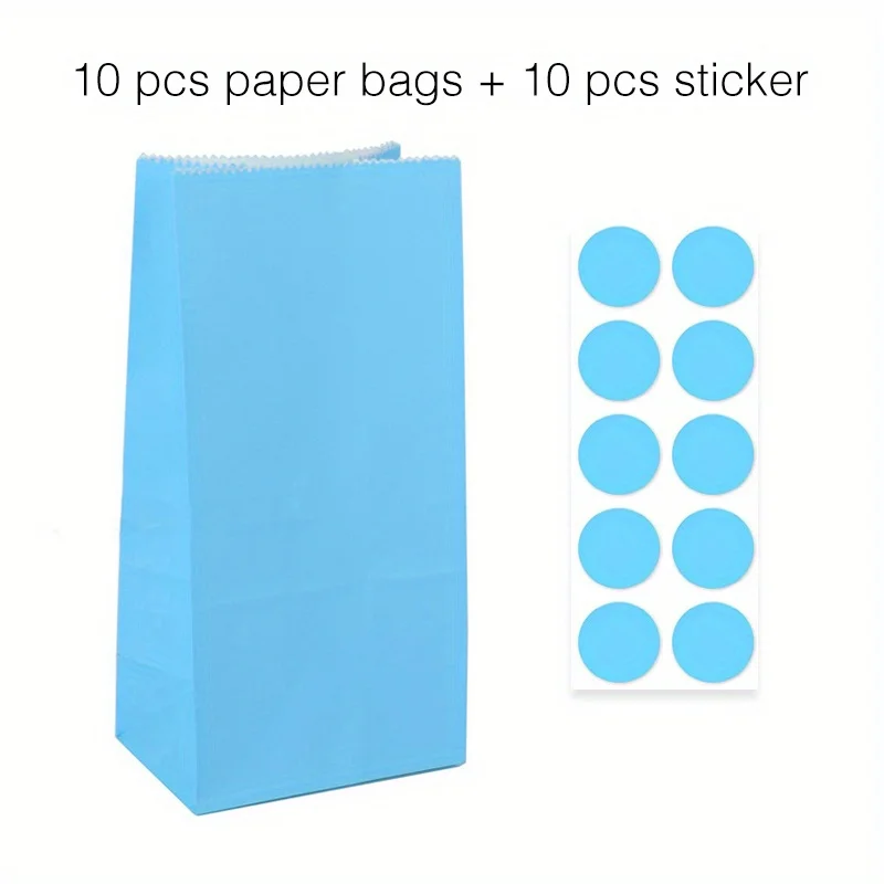 Vibrant Assorted Stand-Up Favor Bags with Stickers - Ideal