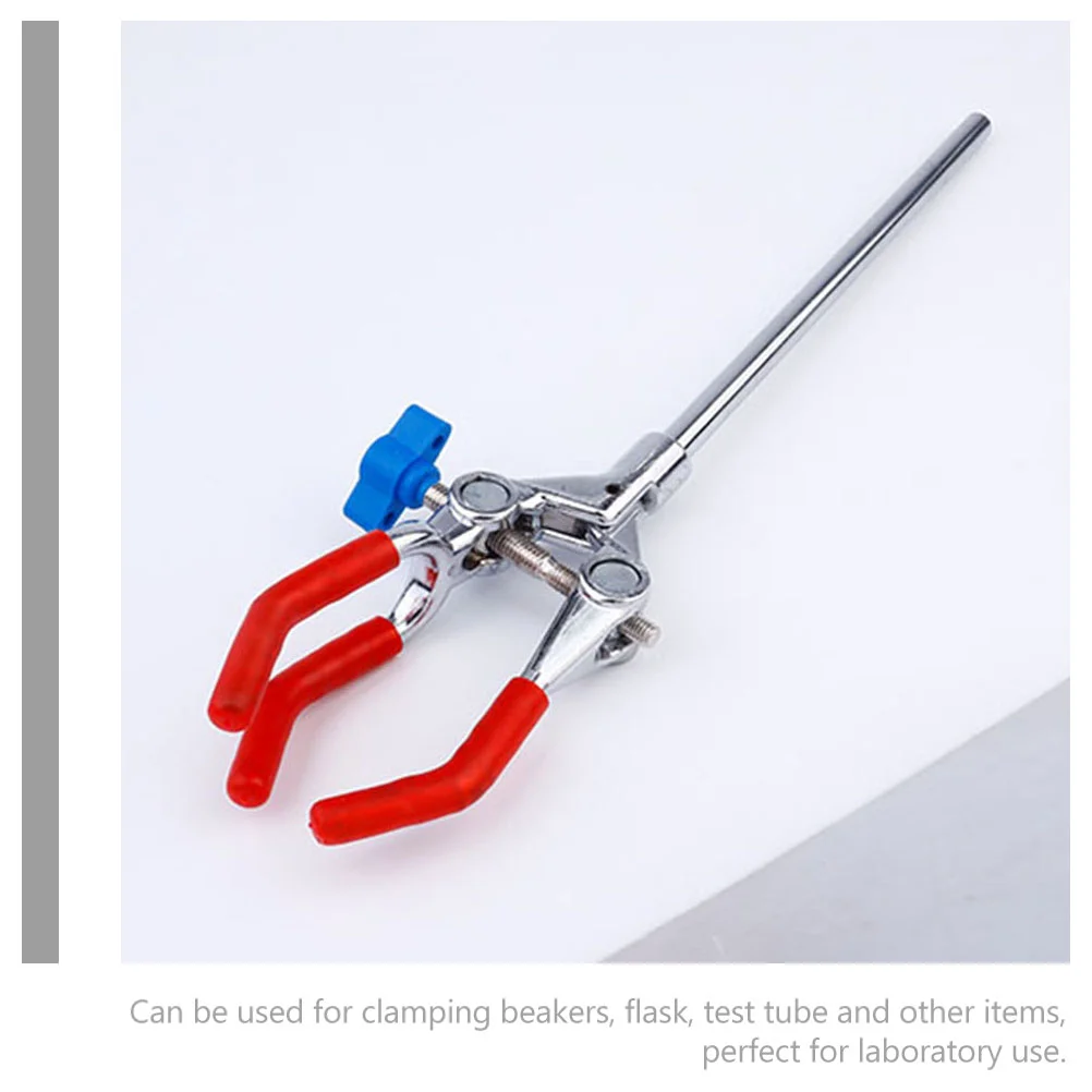 Flask Clamp Three-Claw Clip Stainless Steel Metal Stand Bracket Holder Laboratory Burette