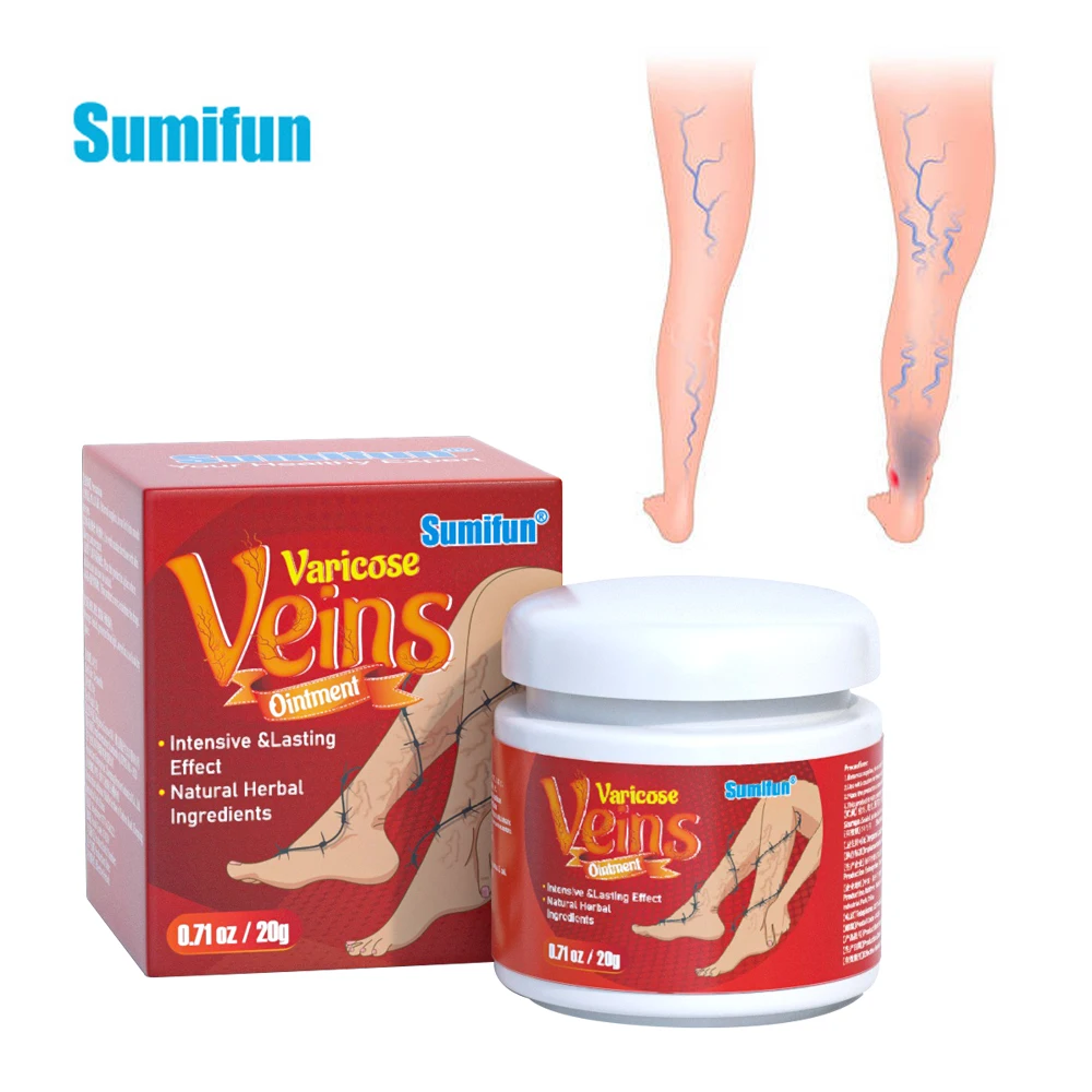 

20g Sumifun Varicose Veins Treatment Cream Relieve Phlebitis Subcutaneous Blood Vessel Blockage Spider Legs Chinese Medicine