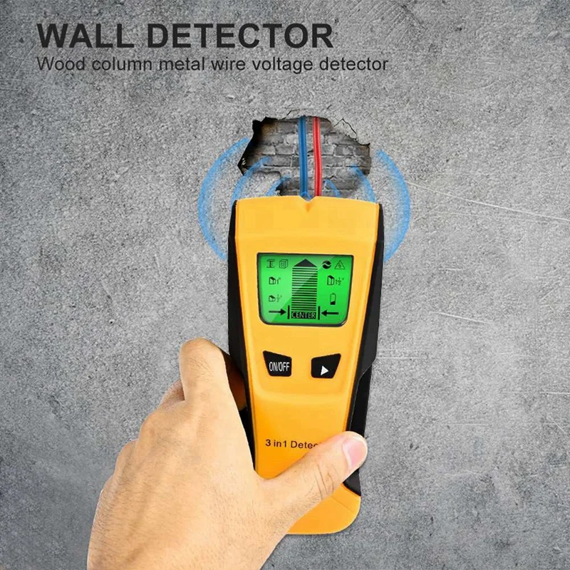 Wall Scanner Finder Wall Detector Find Metal Wood Studs AC Voltage Live Wire Detect