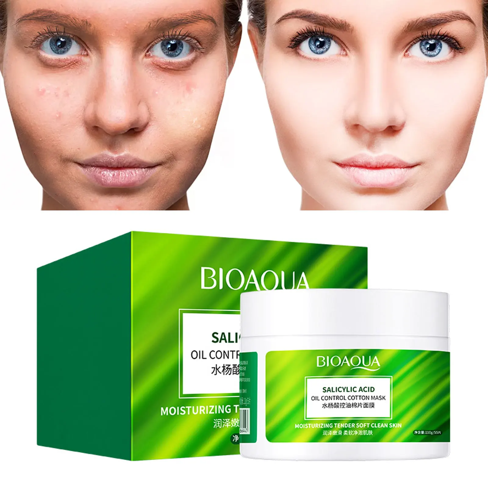 

Skin Care Niacinamide Remove Acne Cotton Sheet Face Mask Moisturizing Improving Dryness Refreshing Hydrating Oil Control 55 Pcs