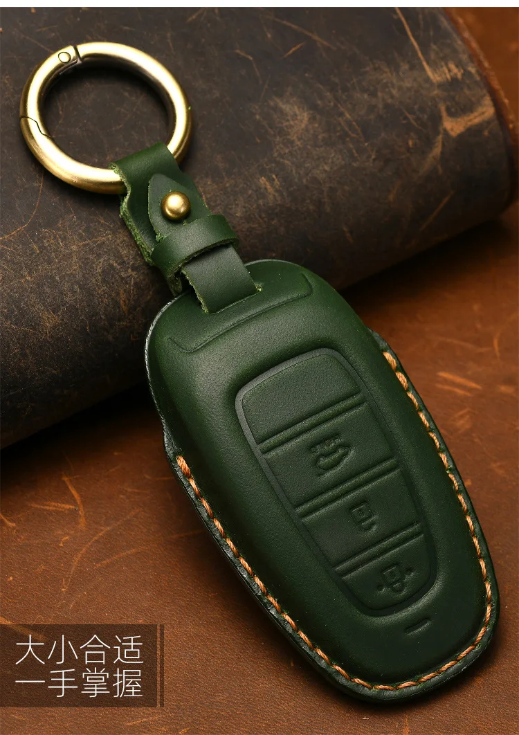 3 Btn Retro Leather Car Key Fob Cover per Hyundai Solaris Sonata Hybrid NEXO NX4 New Grand Santa Fe Tucson 2020 2021 - Sd763c411e84a4a8ab7b556e45ffcbeefm