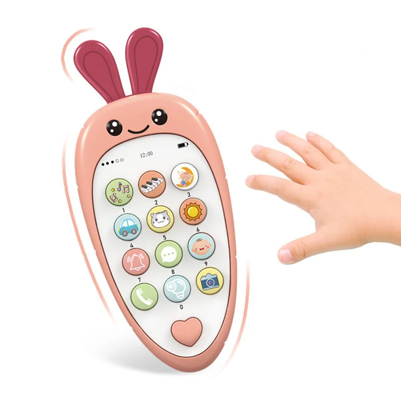 

Baby Music Toy Mimulation Mobile Phone Sleeping Toy with Teether Early Educational Learning Machine Electronic Toy Children Gift