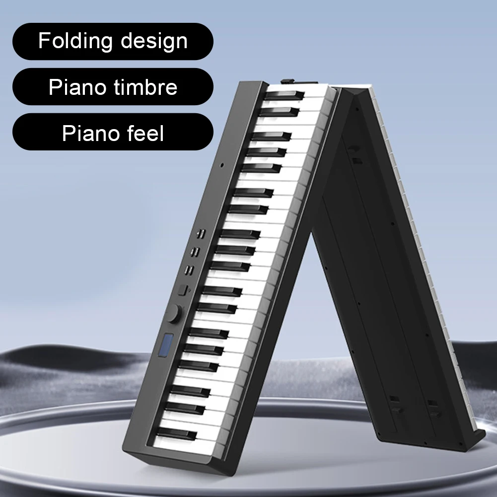 88 Key Folding Piano Keyboard with Sheet Music Stand Pedal and Piano Bag Portable Electric Keyboard Foldable Electronic