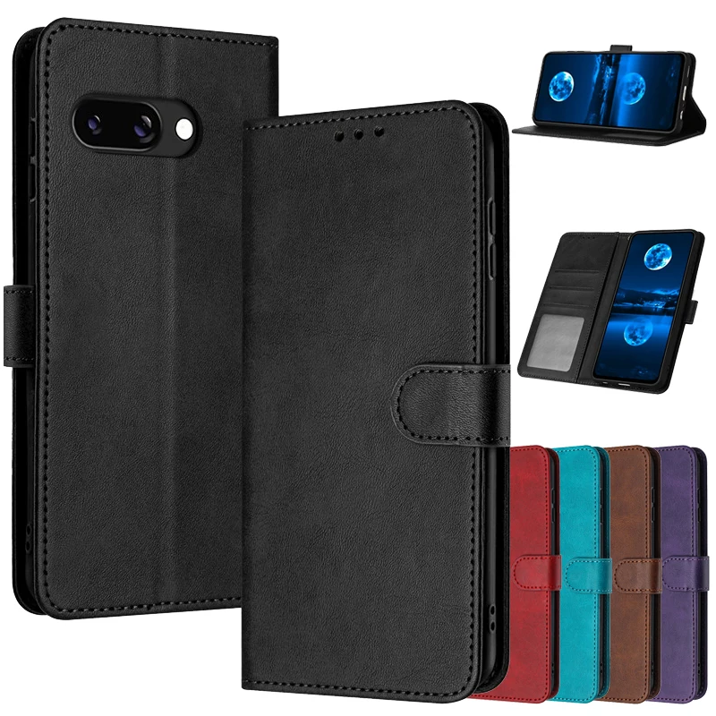 Magnetic Flip Leather Wallet Case with Solid Color Skin Feel