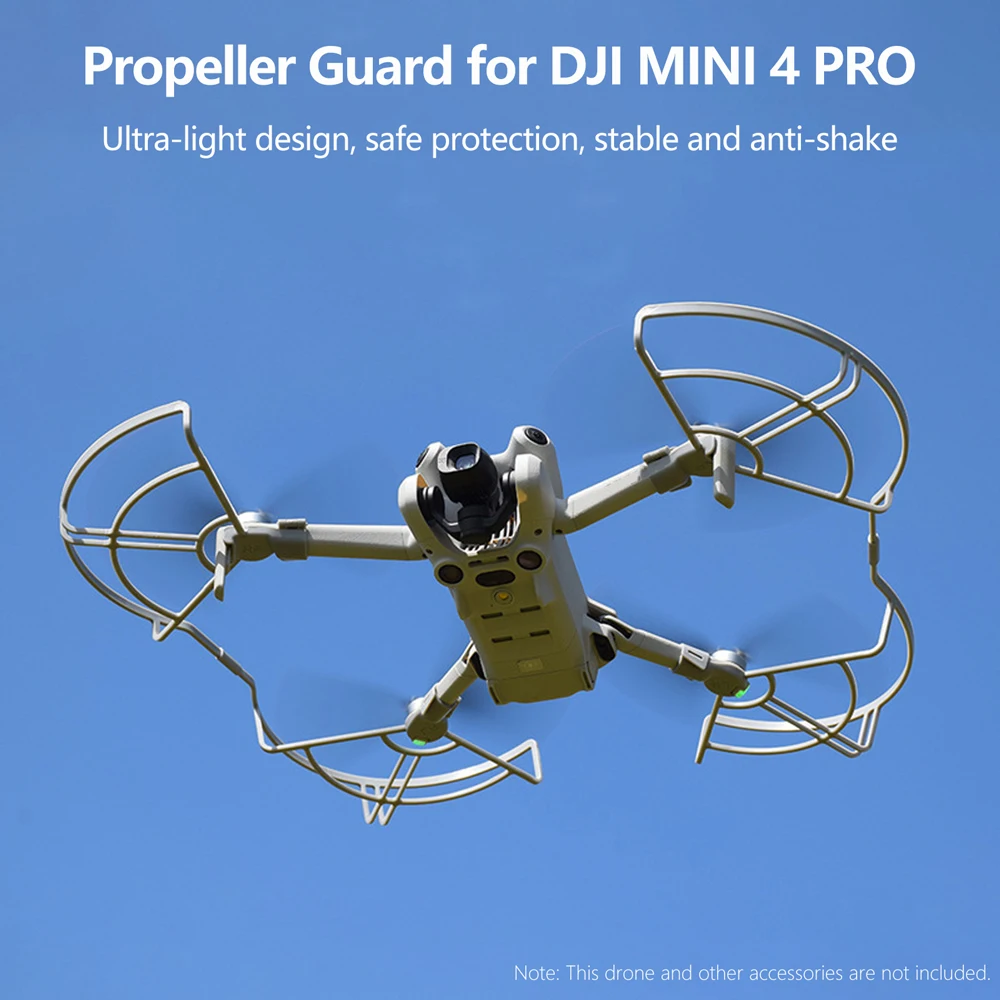 Vue rapprochée de l'anneau anti-collision ultra-léger pour DJI Mini 4 Pro, protégeant les hélices.