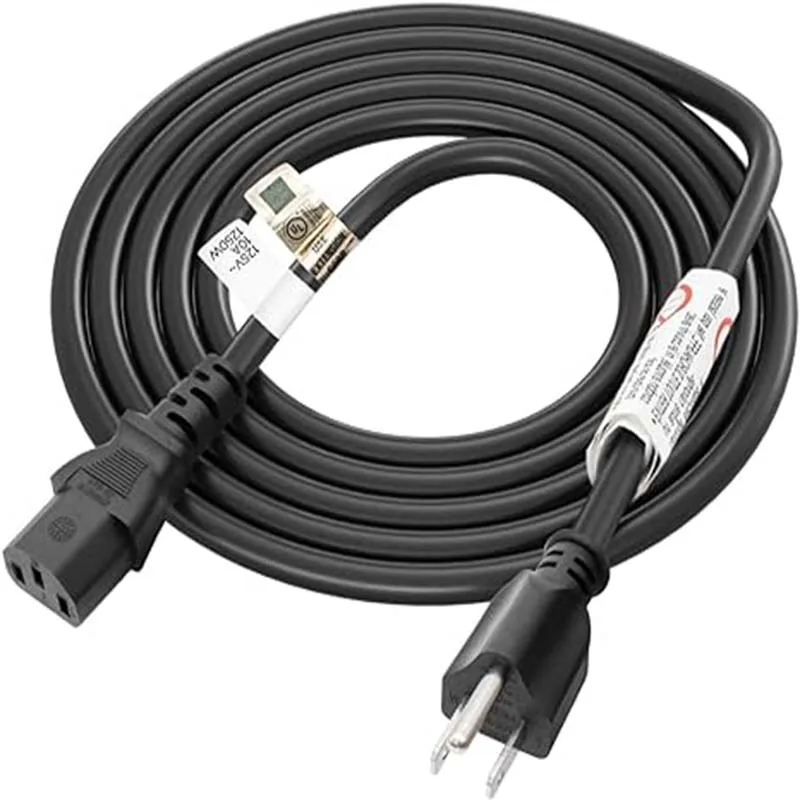 Enhanced Power Connect Cable with US Plug and 3-Prong Copper Connector – 1.5m to 3m Length, 110V-220V Range