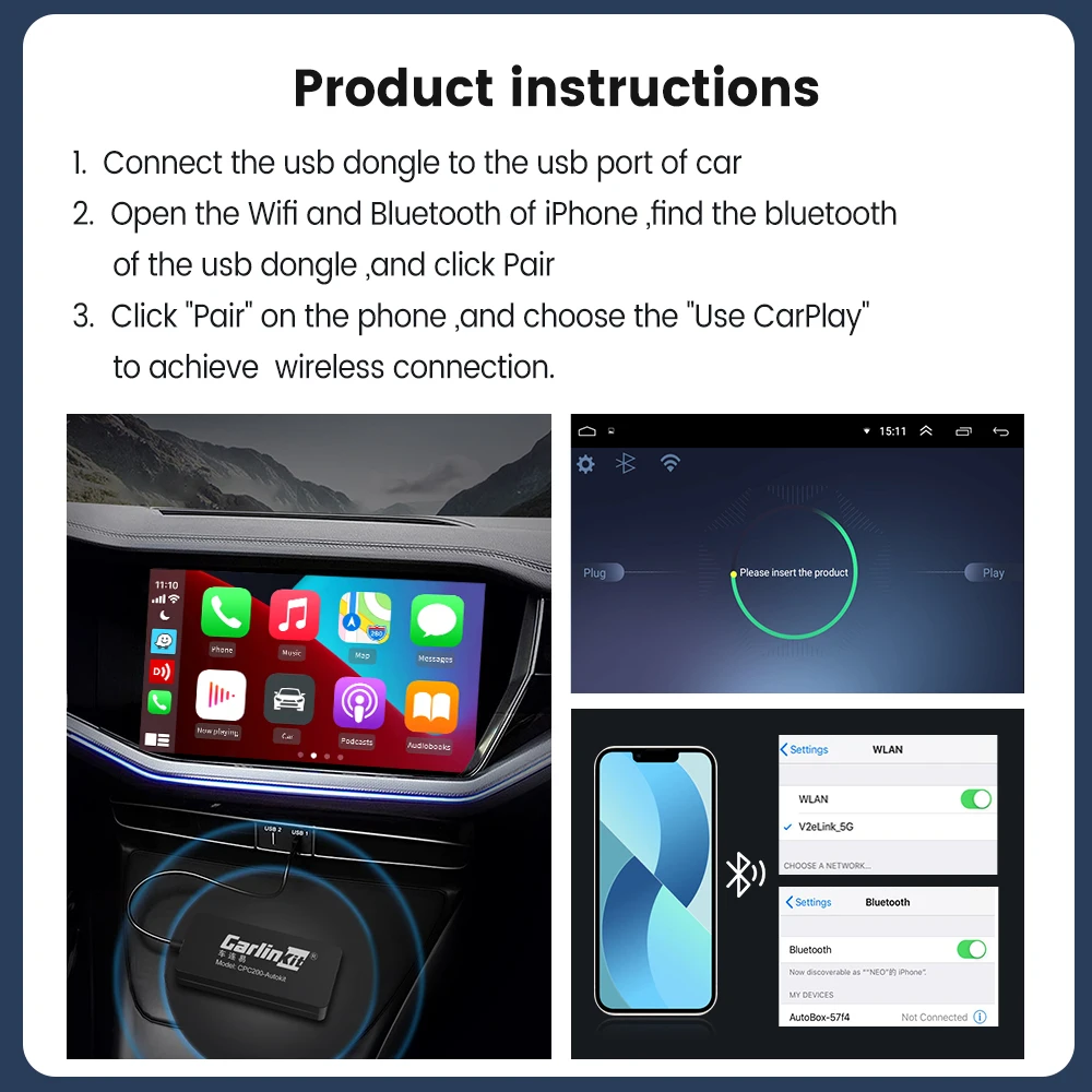 ߰ſ Ǹ CarlinKit USB  CarPlay   ȵ̵ ڵ AI ڽ ̷ũ ڵ Ƽ̵ ÷̾  ڵ 