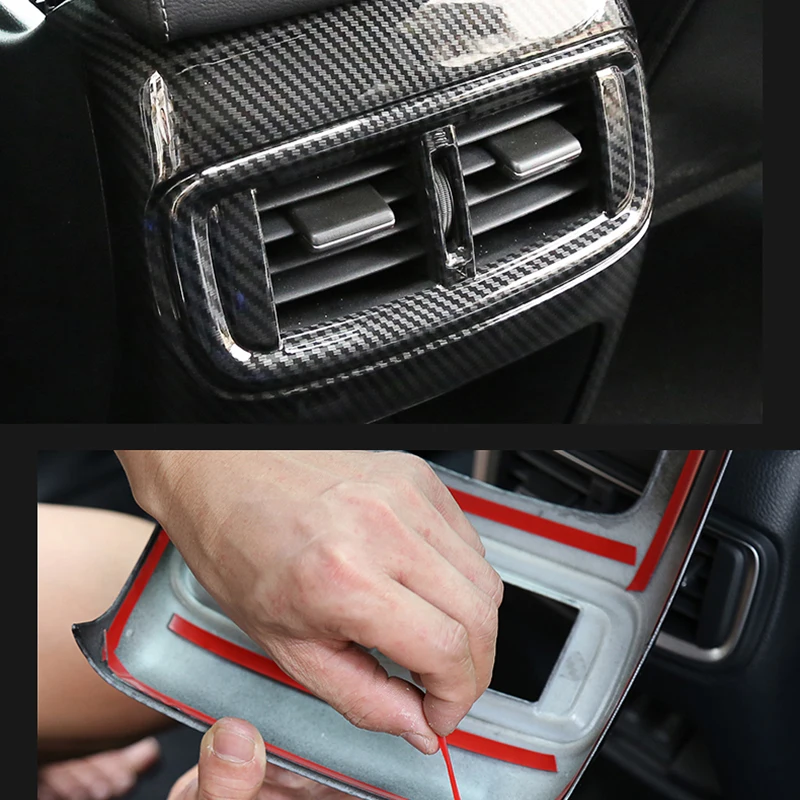 For Honda CRV CR-V 2017 2018 2019 2020 2021 2022 Hybrid Car Rear Armrest Box Air Vent Outlet Trim Cover Decoration Accessories