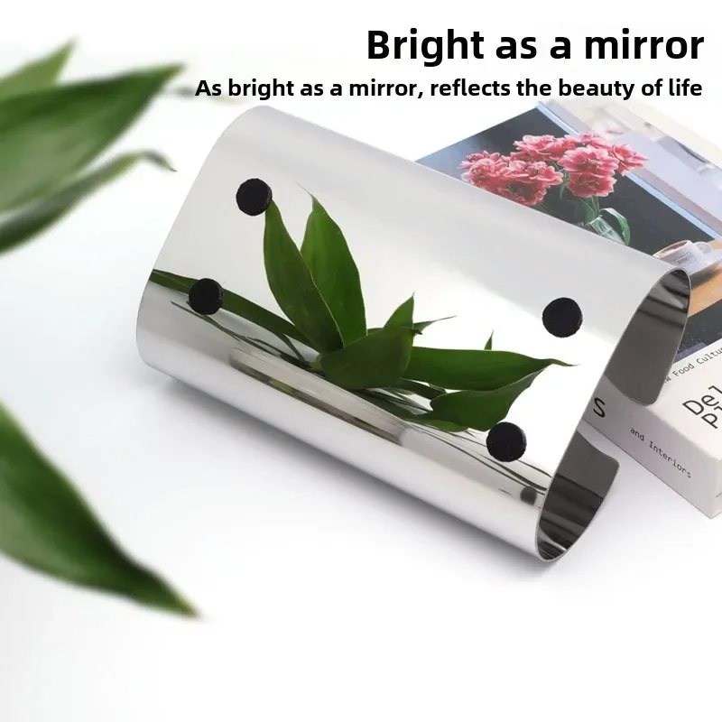 Nordic Luxury Stainless Steel Tissue Box for Living Room Desktop Tissue Holder Silver Plated Paper Storage Box Organization 3