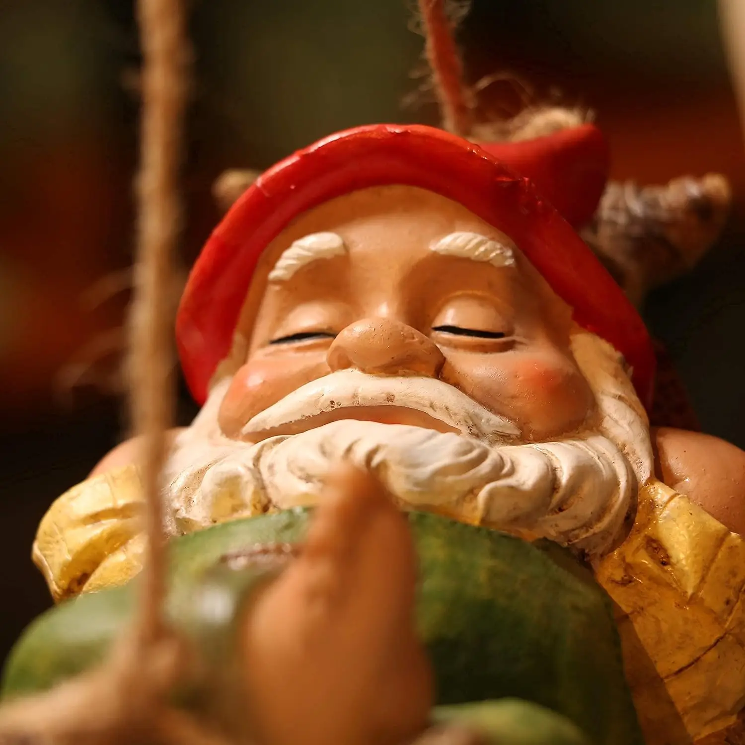 Outdoor Garden Yard Decoration Hanging Cute Gnome Dwarf Statue