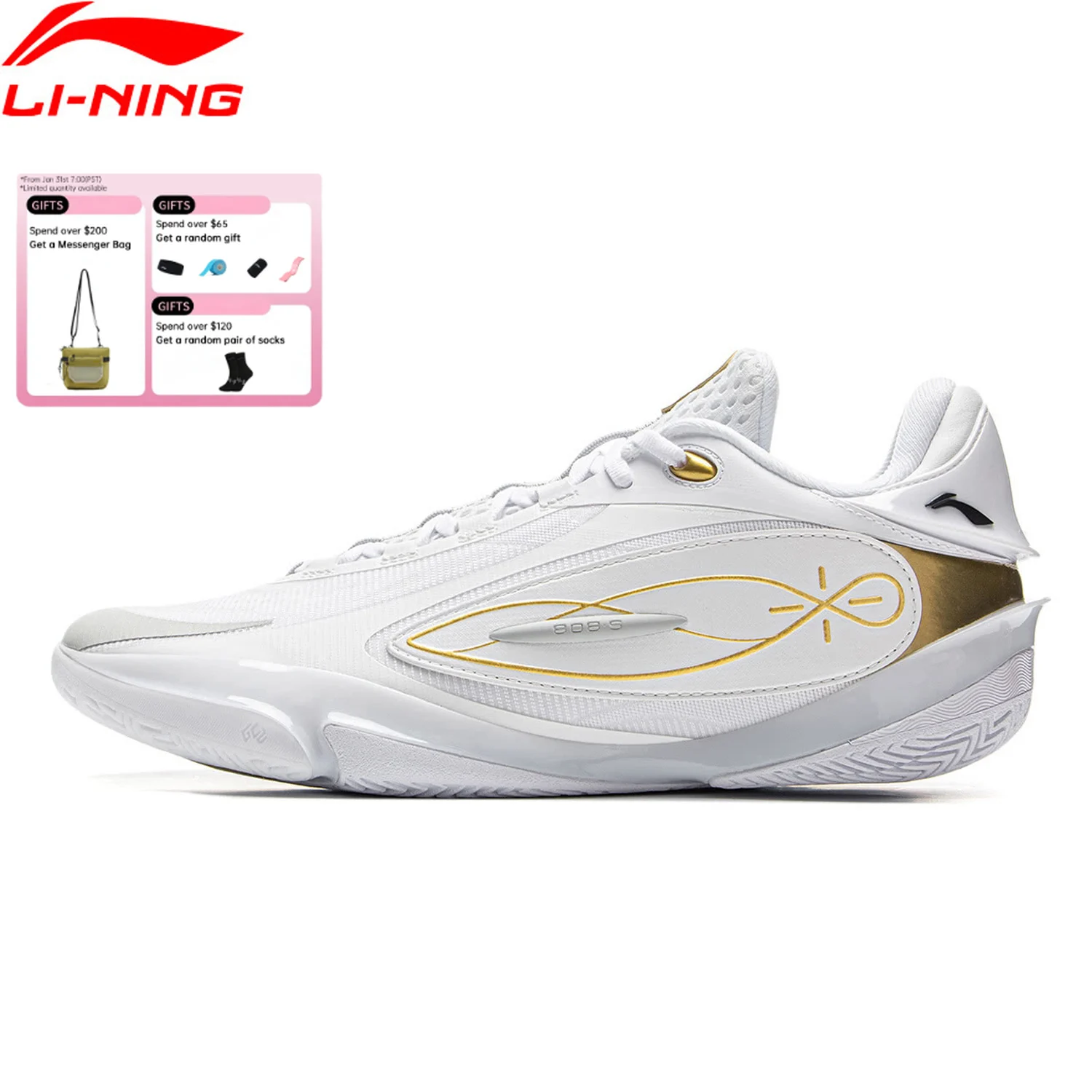 Li-Ning メンズ WADE 808 5 ULTRA プロバスケットボールシューズ SUPER