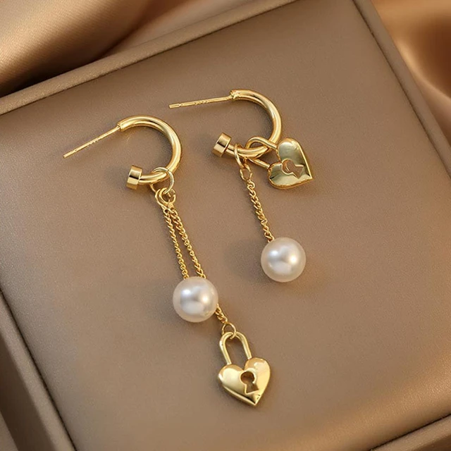 Vivienne Westwood Lynette Pearl Heart Earrings