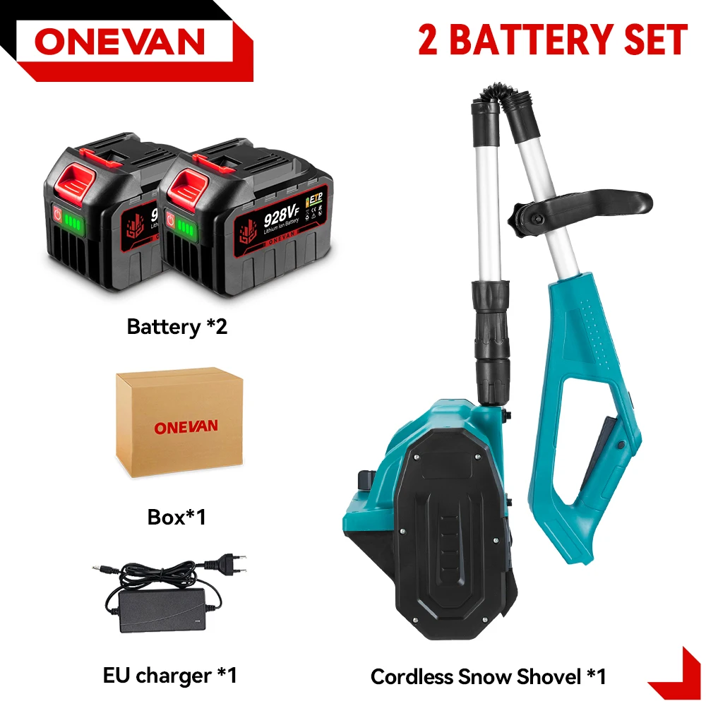 ONEVAN 2500W/3000W ブラシレス電動除雪機/雪かき機 コードレス清掃