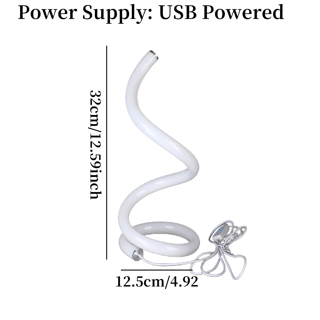 LED Romantic Light, Acrylic Full Light, Spiral RGB Light, USB Power Supply, Button Adjustment, 36 Light Modes, Suitable For Play 6