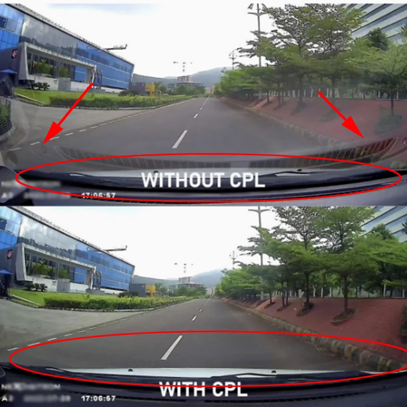 for 70mai Dash Cam 4K Omni X800 CPL Filter Reduce Glare Reflection Enhance Contrast  for 70mai Rear Cam CPL Filter — view 4