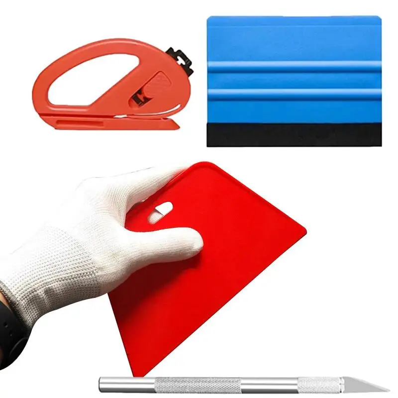 

Car Film Wrap Tools Kit 4pcs Professional Automobile Window Tint Tools Window Tint Film Car Wrapping Kit For Wallpaper Smoothing