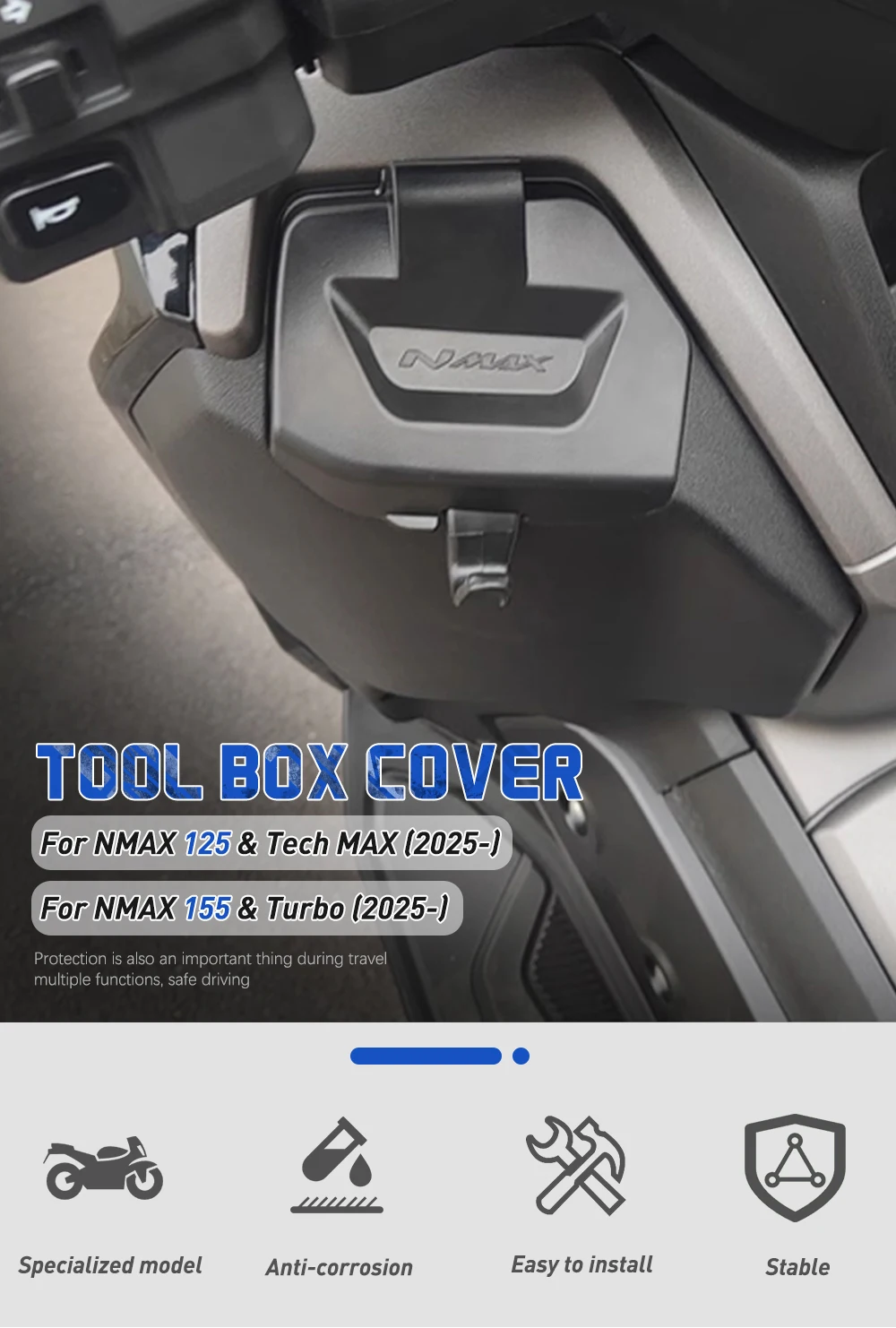 For Nmax 2025 N-max 155 125 Tech MAX Storage Waterproof Cap Tool