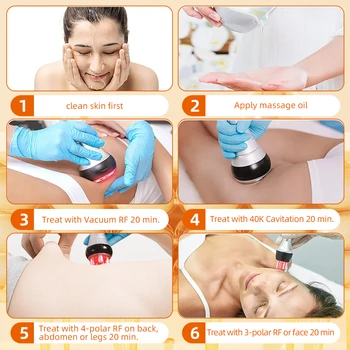 4IN1 40K Cavitation Radio Frequency Ultrasonic Slimming Machine Wrinkle Removal Weight Loss Skin Tightening Facial Beauty Tool 3