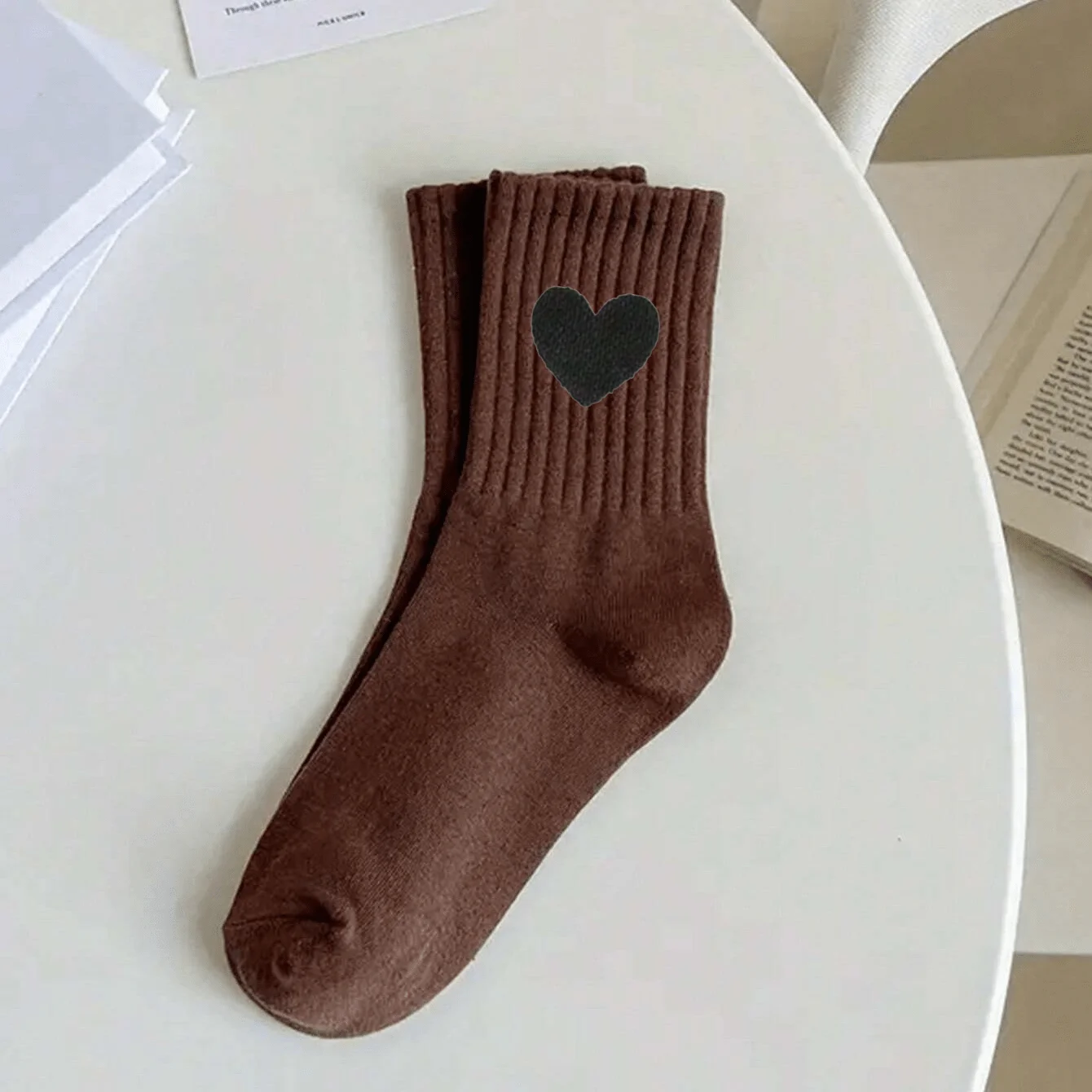 Women's Trendy Heart Crew Socks - Comfortable & Breathable Multi-Pack