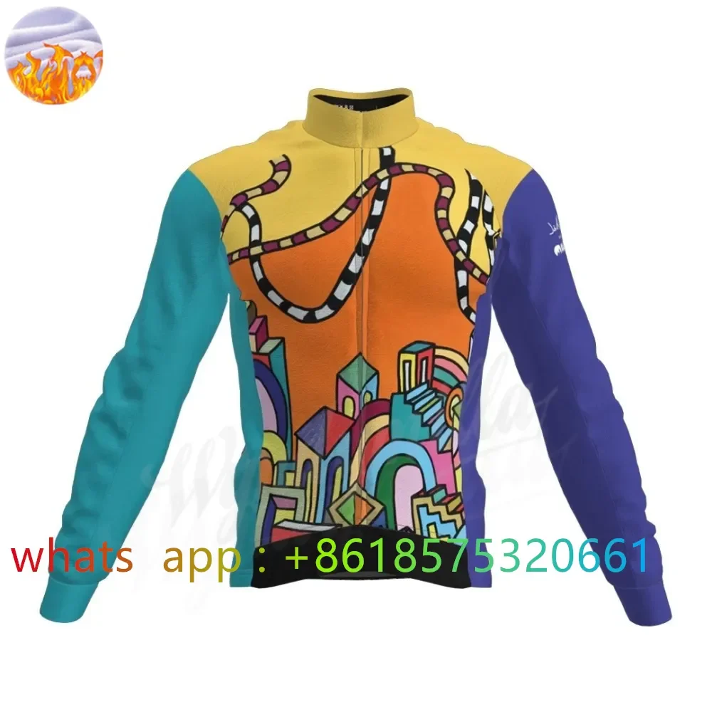 Slopline Winter Jacket Thermal Fleece Men Cycling Jacket Long Sleeve Cycling Bike Clothing Pro Team Light Keep Warm