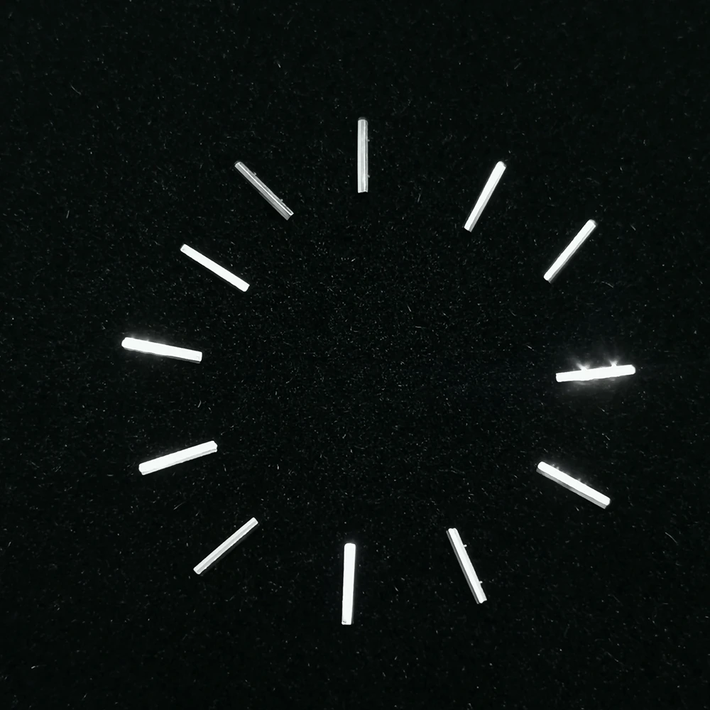 Watch Dial Hour Index Hour Indices Glossy Silver Color Rectangle Shape 0.6mmx4mm Metal Watch Maker Pin watch dial accessories,watch face accessories