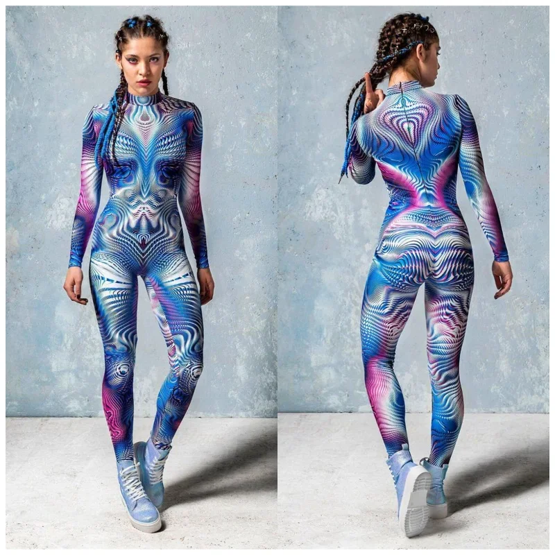Adulti Linee Muscolari Modello Di Colore Costume Cosplay Spandex Zentai Suit Halloween Party Body Tuta Sportiva A Vita Alta