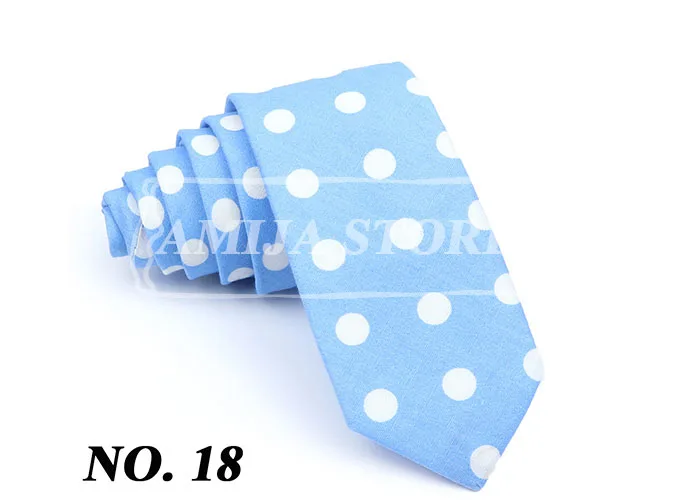 Baumwolle Herren Krawatte mit Punkten, klassische schmale Krawatte für Männer, Rot, Rosa, Schwarz, Weiß, Hochzeit, Party, Mode, lässig, Mann, Business-Krawatte, Geschenk – Detail 21