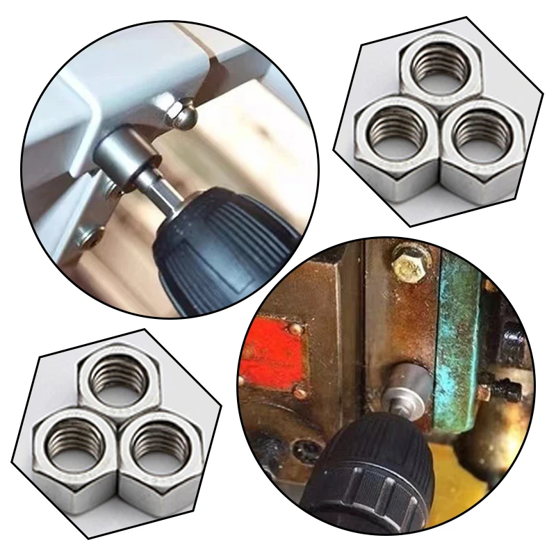 Socket Wrench Set Powerful Inner Hexagonal Wrench Hexagonal Handle Screwdriver Socket Extension Rod Pneumatic Screwdriver Insert Tool