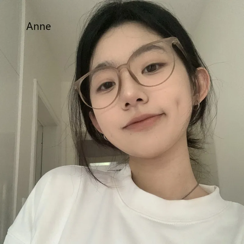 Black Frame Myopia Glasses Anti-blue Light Anti-radiation Near Sight Glasses Personality Female Large Frame Short Sight Glasses 6
