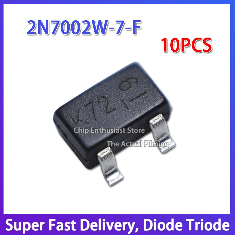 10PCS2N7002W7FPrintingK72NChannelFieldEffectTransistor