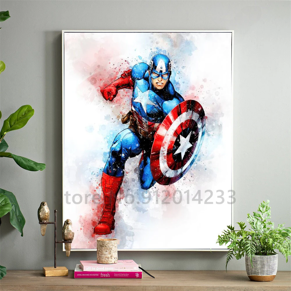 Disney Marvel Diamond Painting Superhero Superman Spider Man Iron Man Embroidery Cartoon Mosaic Cross Stitch Crafts Home Decor