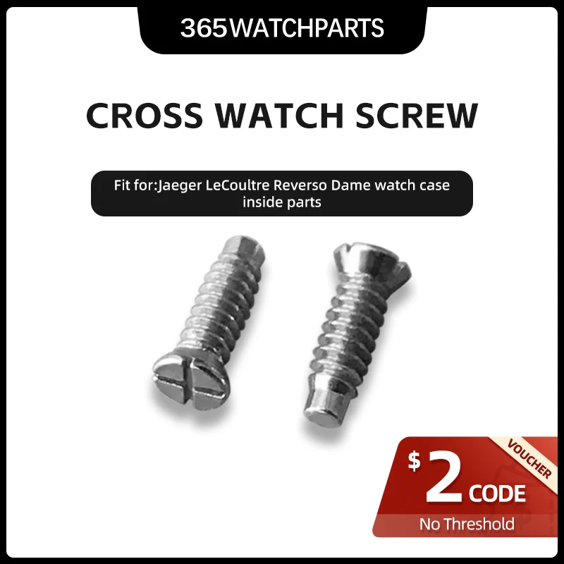 2 Pz/Set Cassa Phillips In Acciaio Parti Interne Viti Di Fissaggio Per Jaeger-Lecoultre Reverso Dame Flip Q26084 Inserti Per Cassa Dell'Orologio