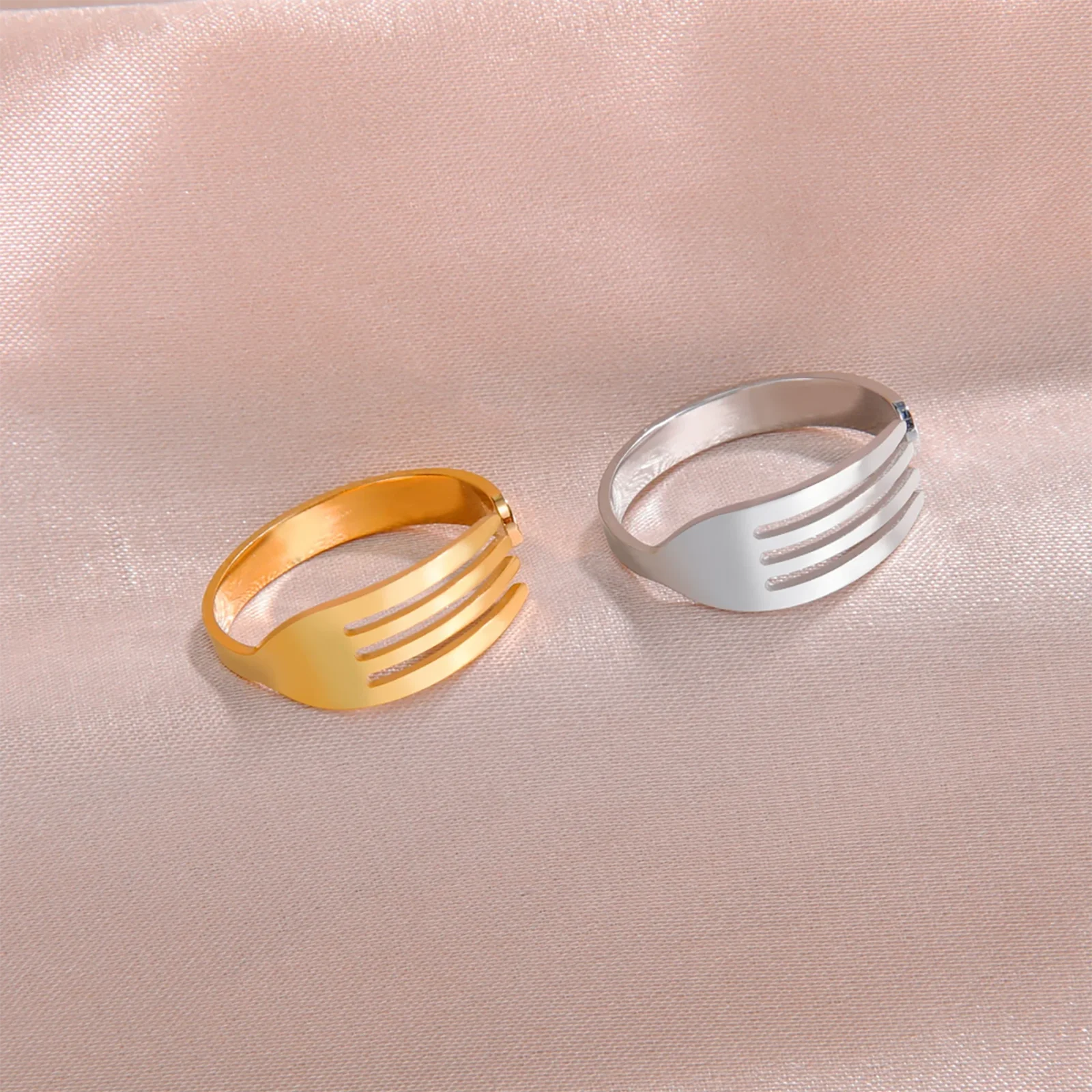 Skyrim Inspired Stainless Steel Adjustable Punk Ring - Unisex Fashion Jewelry Gift