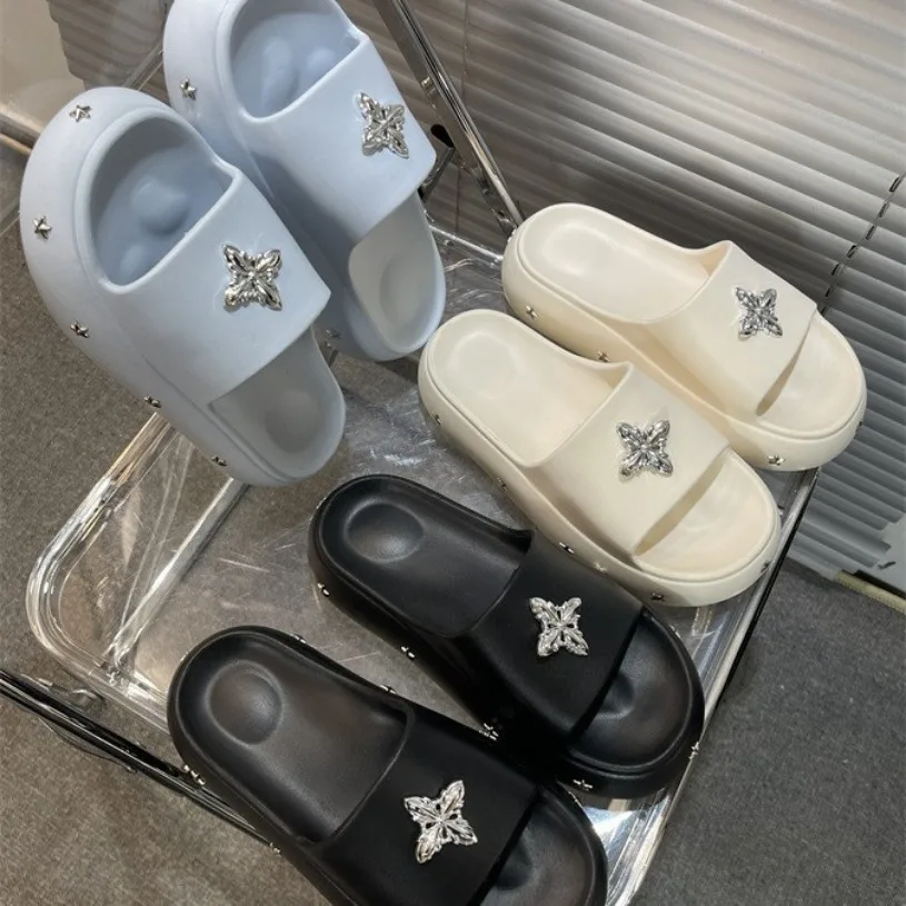 Indoor Beach Cloud Women Non Slip Slipper Summer current Outdoor Platform Sandals Slide House Flip Flops Flat Female Soft