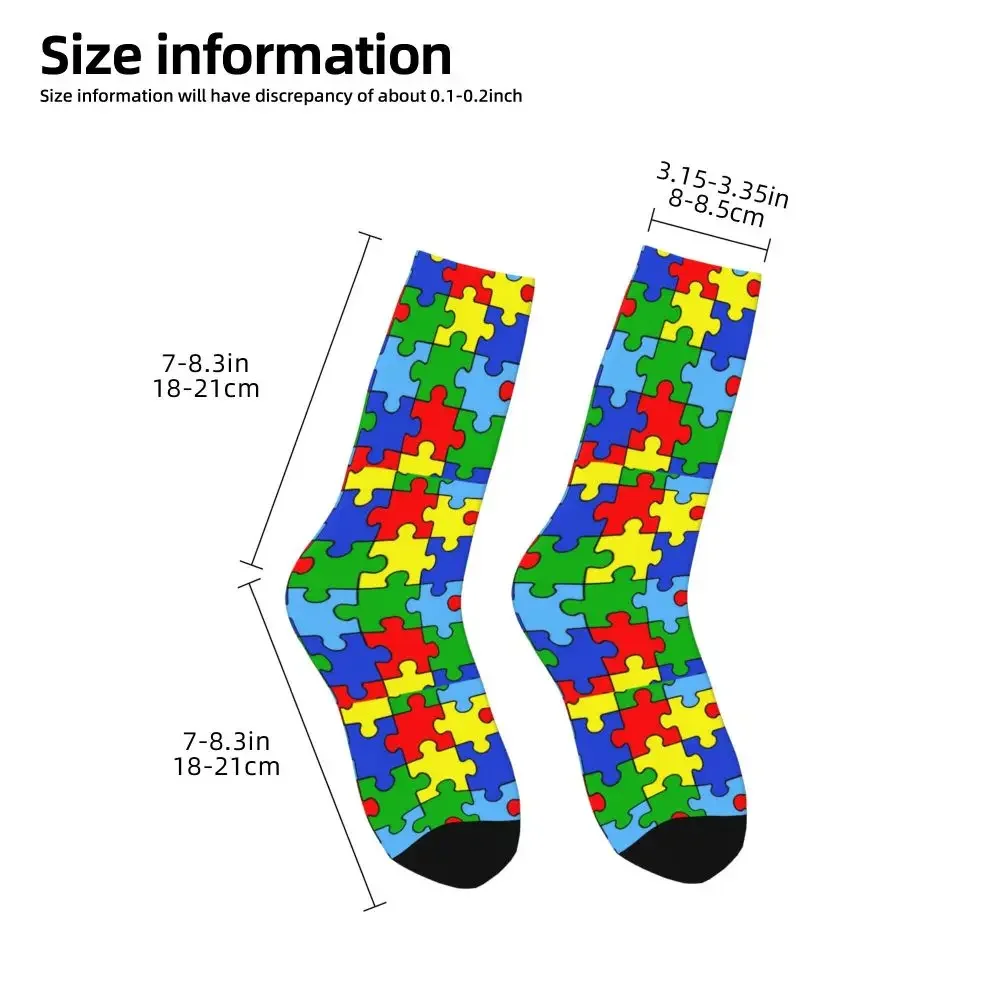 Y2K Autumn Winter Crazy Design Men'S Women'S Autism Puzzle Pieces Ribbon Awareness Breathable Basketball Socks 5 Sd7651a45f4a04043ba38b47bb8fe7719o
