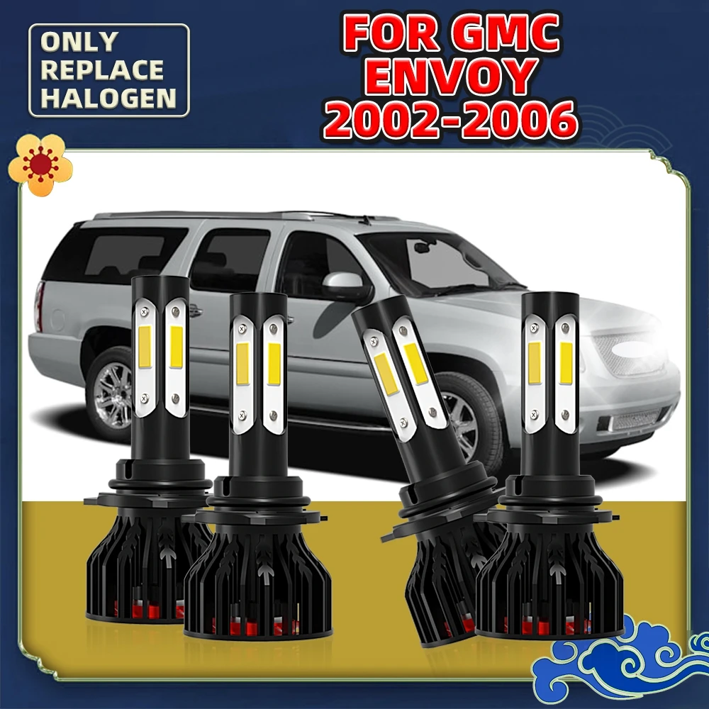 2/4 Pezzi Fari A Led Automatici Abbaglianti Abbaglianti Anteriori 6000K Lampade Per Auto Bianche 12V Luces Sostituire Per Gmc Envoy 2002 2003 2004 200