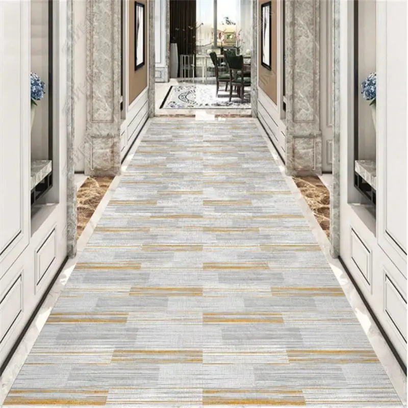 European Style Carpet Corridor Hallway Long Strip Rugs Stairway Runners Customizable 2M/3M Floor Mat Home Porch Entry Doormat