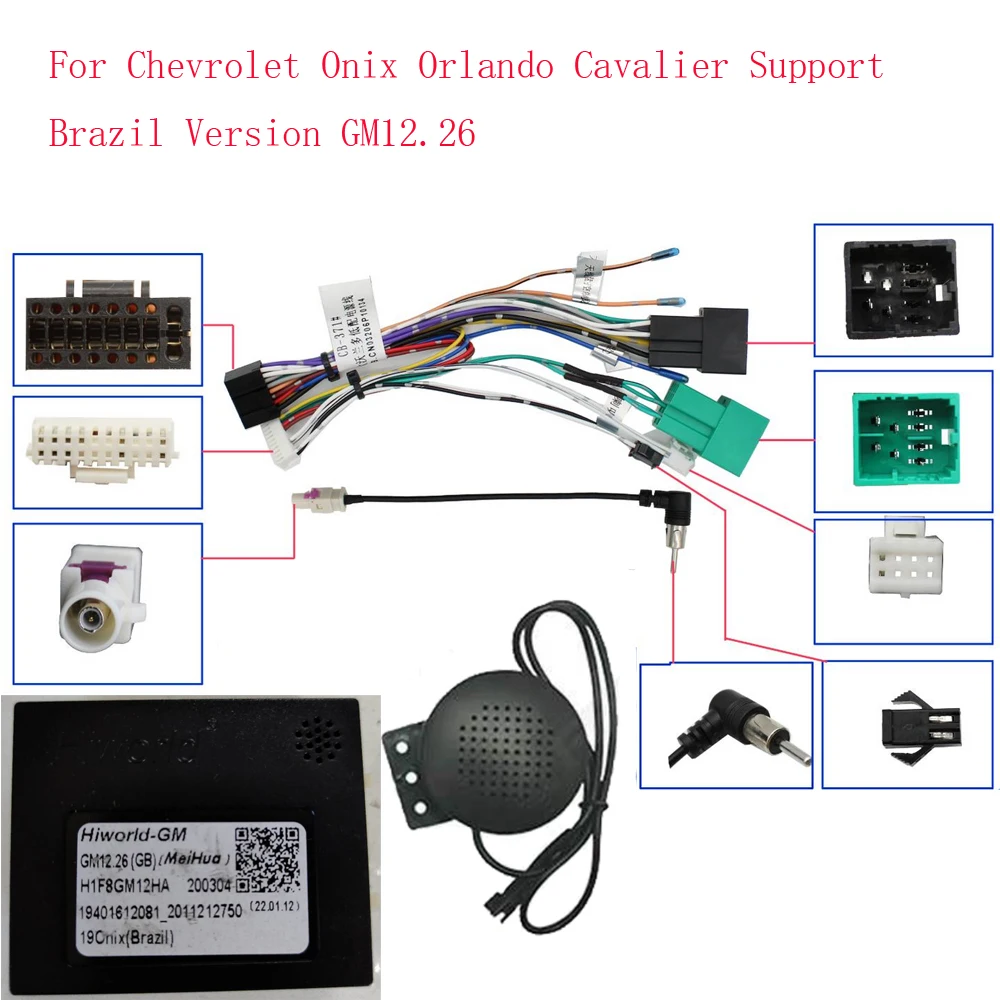 WQLSK Car Wiring Harness Adapter Canbus Box Decoder For Chevrolet Onix Orlando Cavalier Support Brazil Version GM12.26