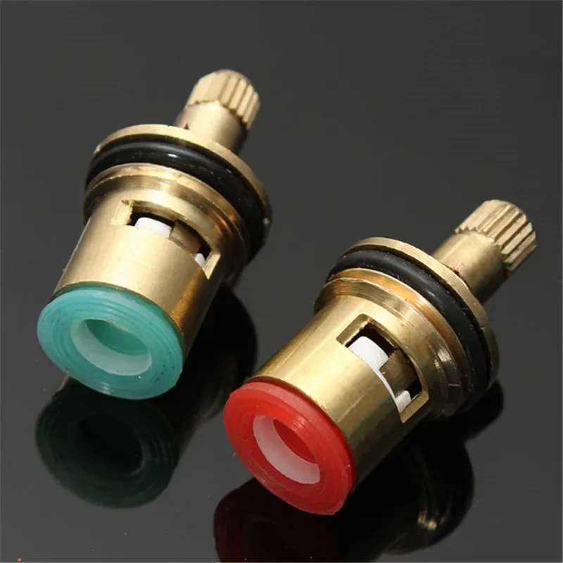 2Pcs Faucet Cartridge Standard 1/2 Thread Ceramic Water Mixer Tap Inner Faucet Disc Valve Replacement Hot and Cold Water faucet valve,faucet cartridge,mixer tap replacement