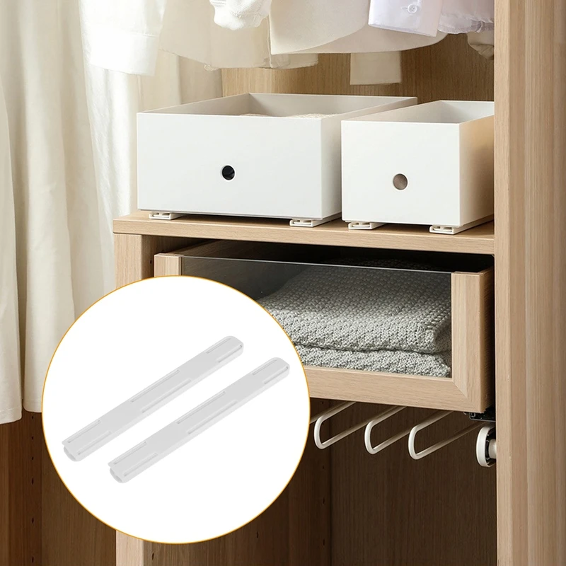 2Pcs/Set Storage Rack DIY Track Pullout Track Basket Pull Rail For Kitchen Household Accessories Storage Creative Slides-A97Q 6