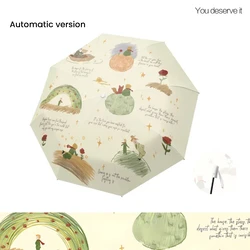 Elegant Rose Prince Umbrella: UV Protection Automatic Folding Sunshade (Automatic version)