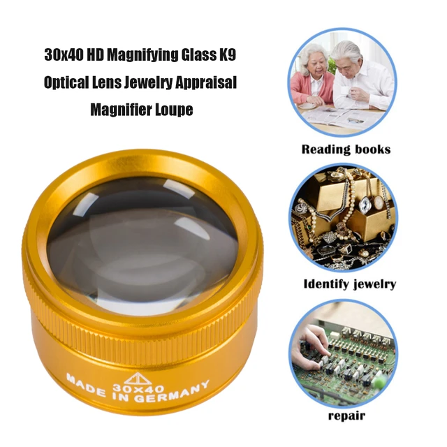 Premium 30x 40mm Measuring Magnifier Magnifying Glass Lens Loop Microscope  For Coins Stamps Jewelry Lupe - AliExpress