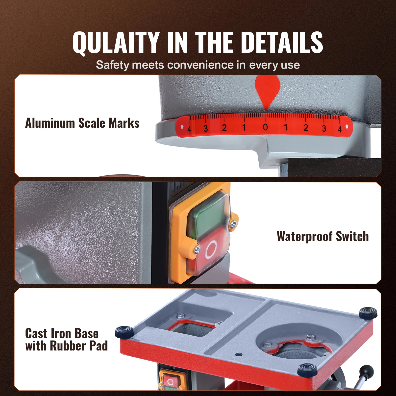 VEVOR Circular Saw Blade Sharpener 370W Sharpening Machine 3600RPM Saw Blade 5Inch Wheel Rotary Mill Polisher for Carbide Tipped 6