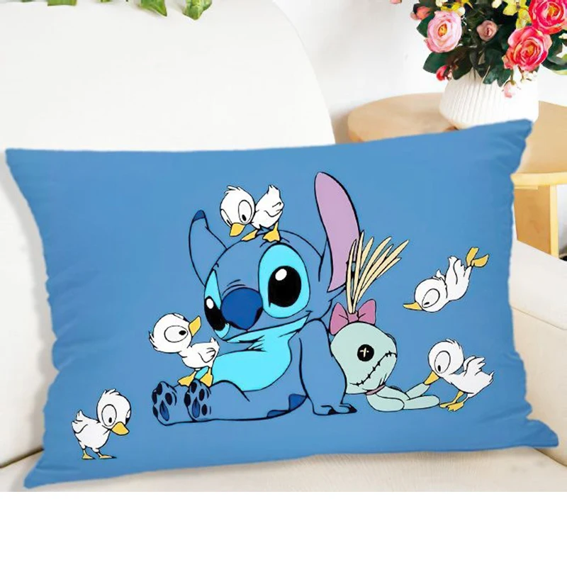 Kawaii Disney Stitch Pillowcase Home Room Decoration Soft and comfortable Bed Sleeping Pillowcase Living Room Sofa Cushion Cover 2