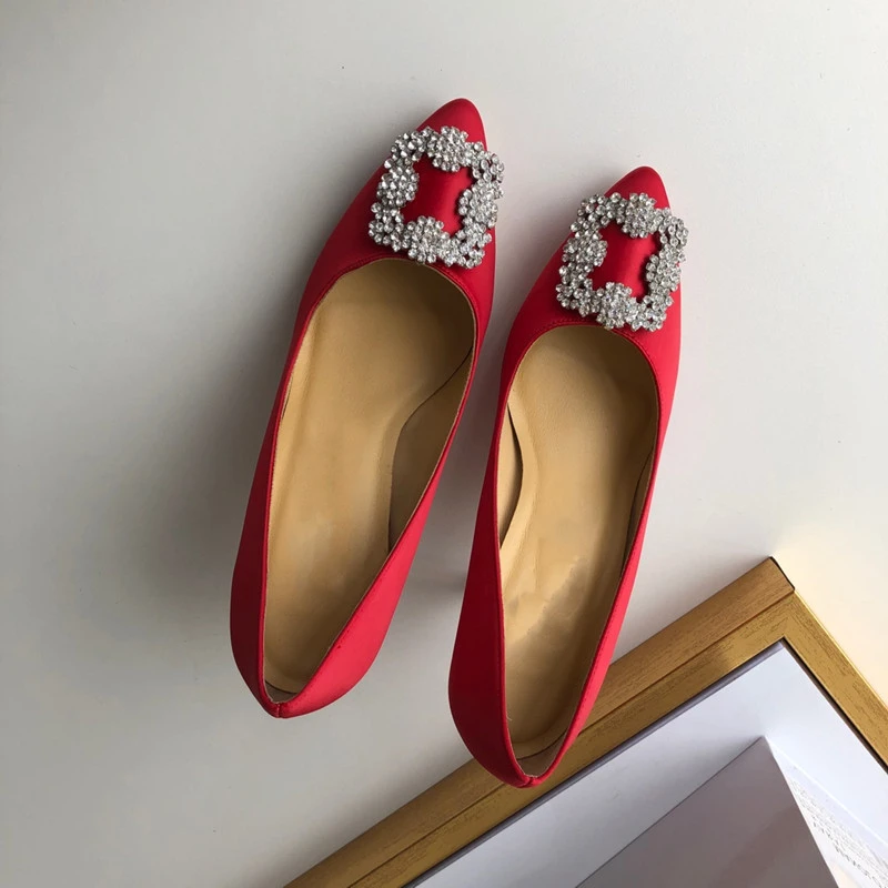 

2022 New Fashion Rhinestone Buckle Pumps High Heels for Women