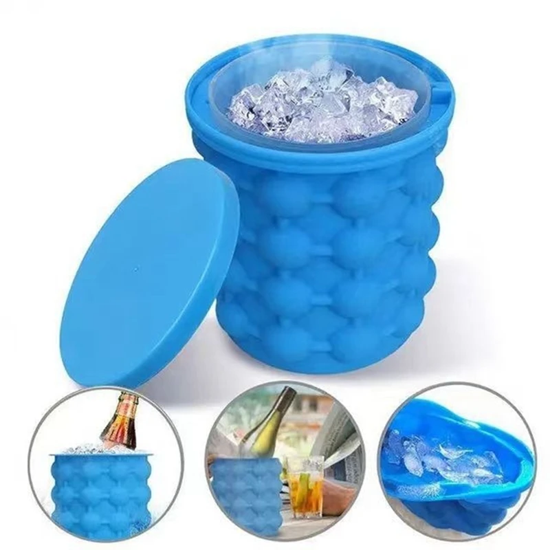 1pc Silicone Ice Bucket and Wine Ice Cooler for Kitchen