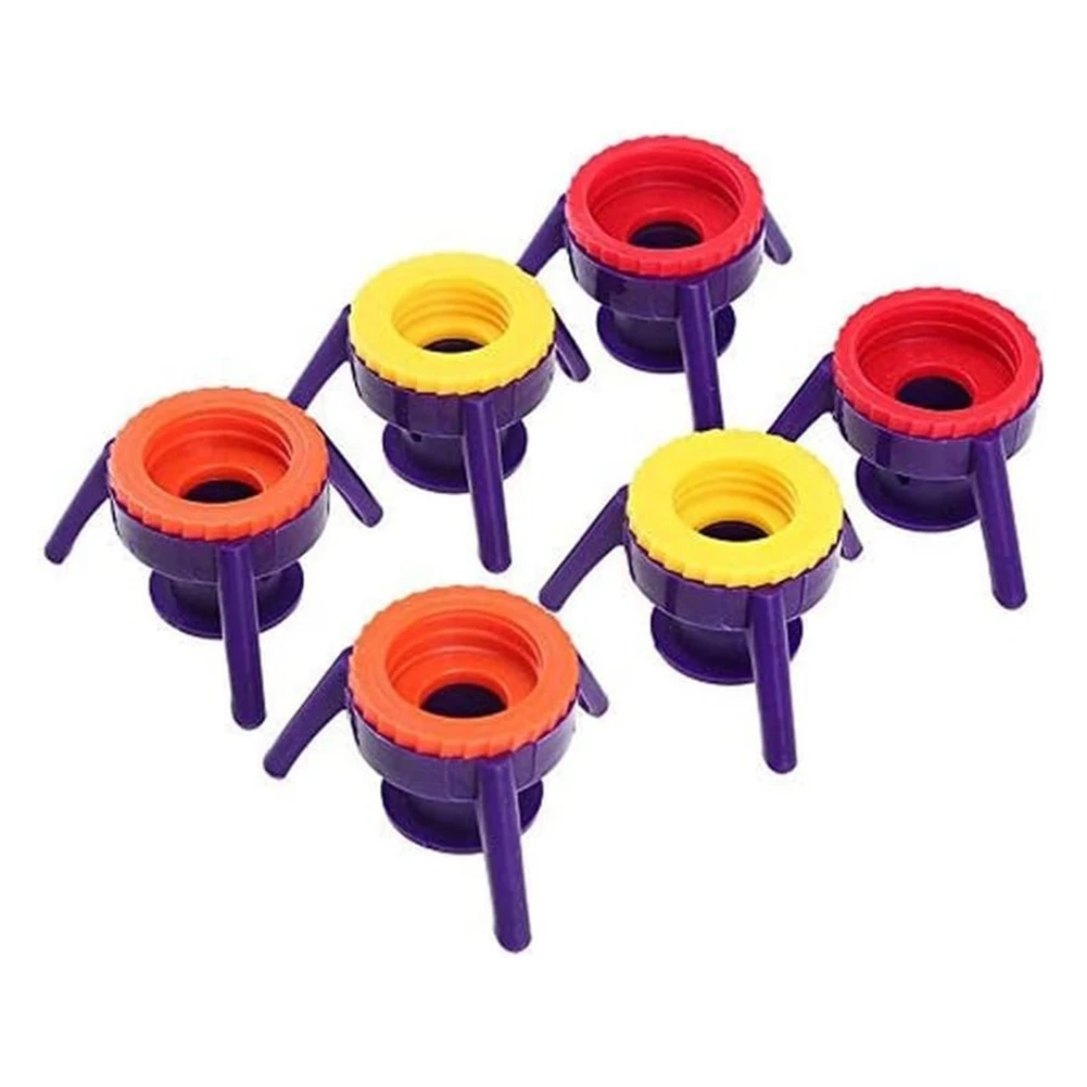 6Pcs Bottle Emptying Flip Kit Bottle Stand 3 Sizes Liquid Emptying Kit Upside Down Dispenser Cap for Most Bottles