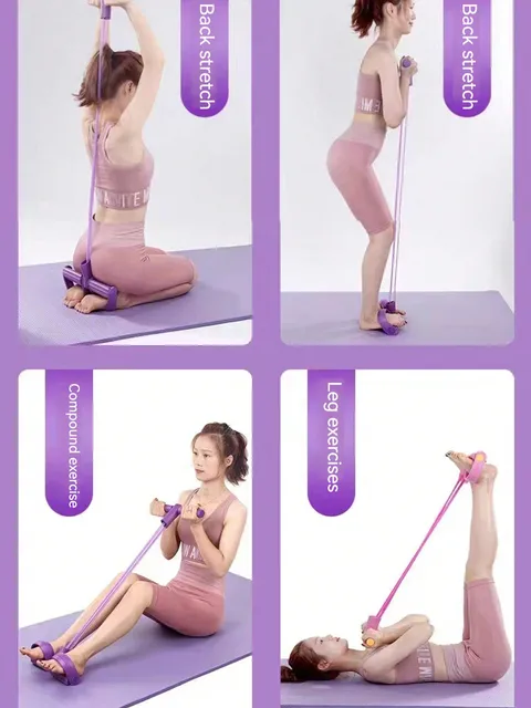 1pc Yoga Resistance Band Fitness Resistance Bands Exercise Equipment Elastic Sit Up Pull Rope Gym Workout Bands Sport Training 4 3